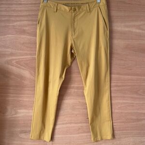 RHONE Commuter pants men's size 32x30 slim gold yellow mustard casual pockets
